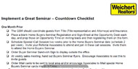 Countdown Checklist