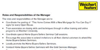 Roles and Responsibilities of the Manager
